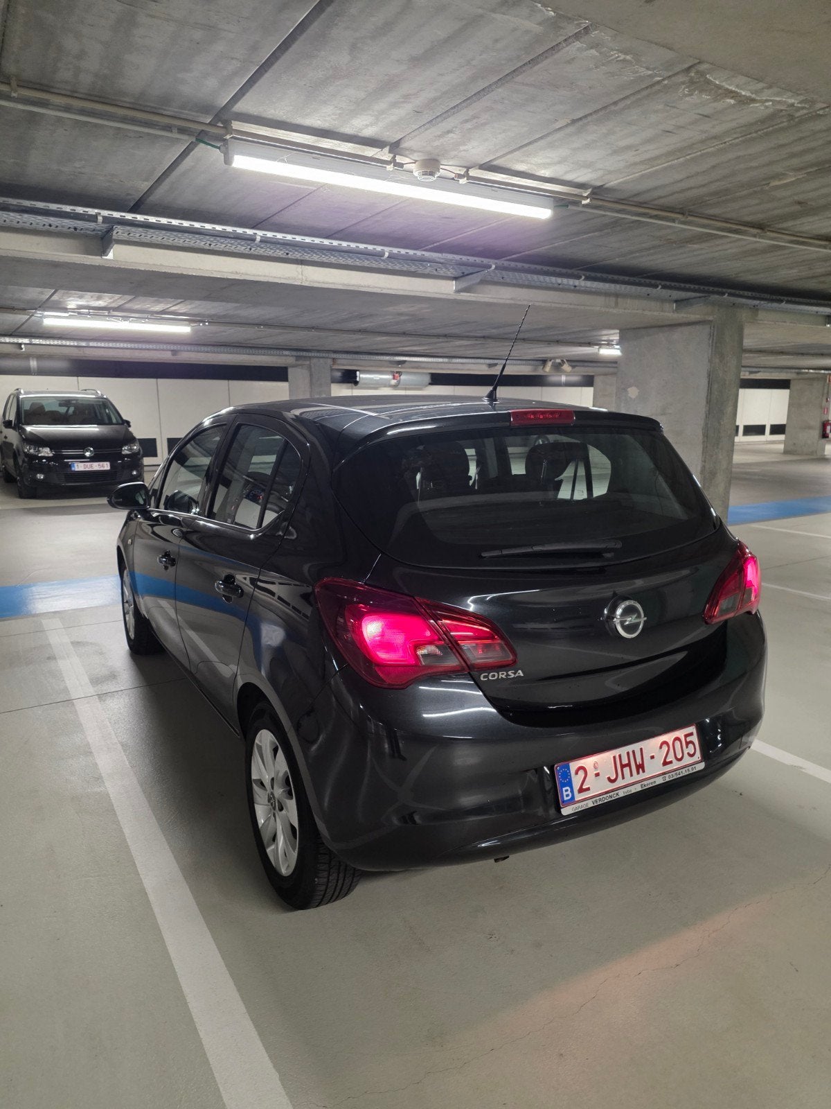Opel Corsa e 1.2 Benzine 2015 euro 6b gekeurd voor verkoop, Voorwielaandrijving, Zwart, Particulier, Corsa