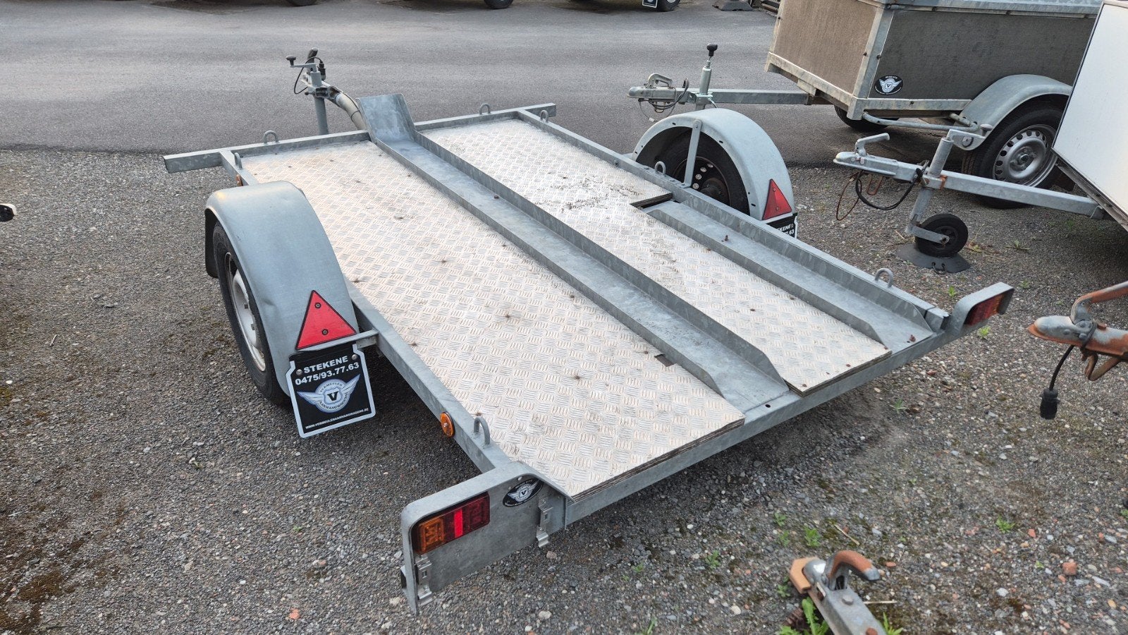 Moto trailer lengte 2,35m voor 1 motor, Motoren, Accessoires | Overige, Ophalen
