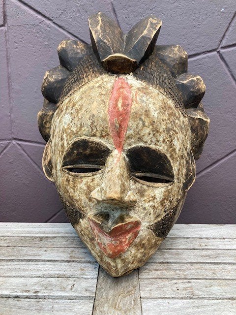 Afrikaans masker (Gabon), Antiek en Kunst, Ophalen, Afrika, Hout, Masker