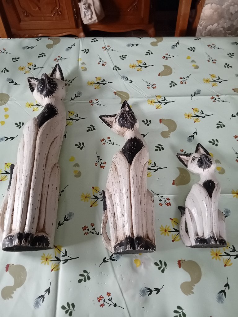 Chats en bois, Enlèvement, Comme neuf, Animal