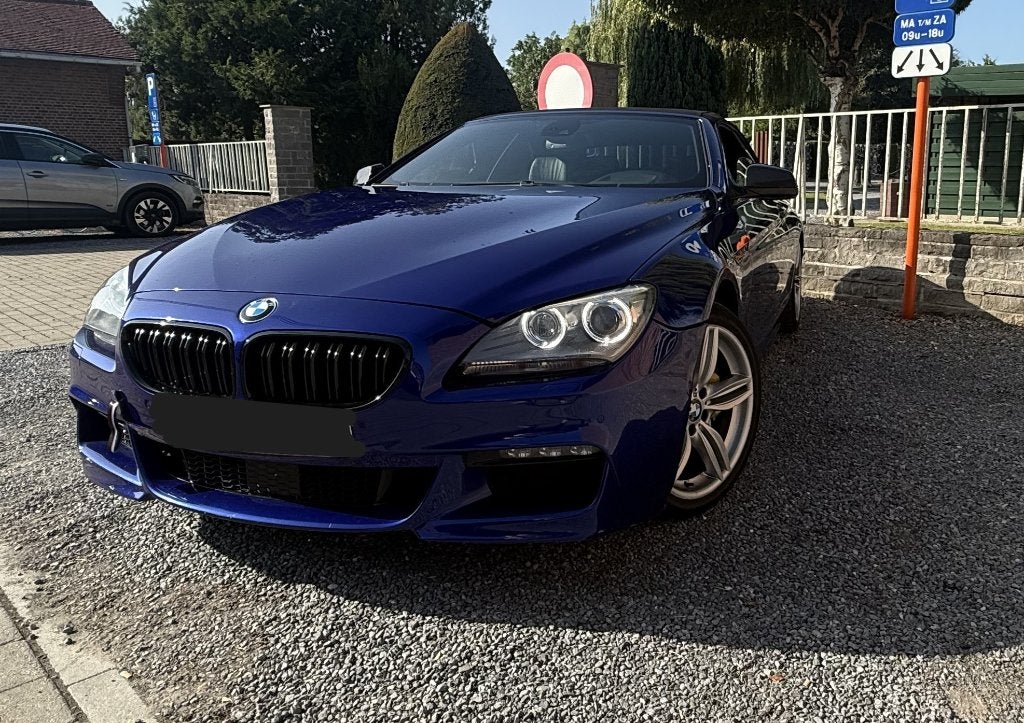 BMW 640i CABRIO M PACK INTERIEUR EXTERIEURLOOK M6!!!, Auto's, BMW, 4 zetels, Cabriolet, Blauw, Leder