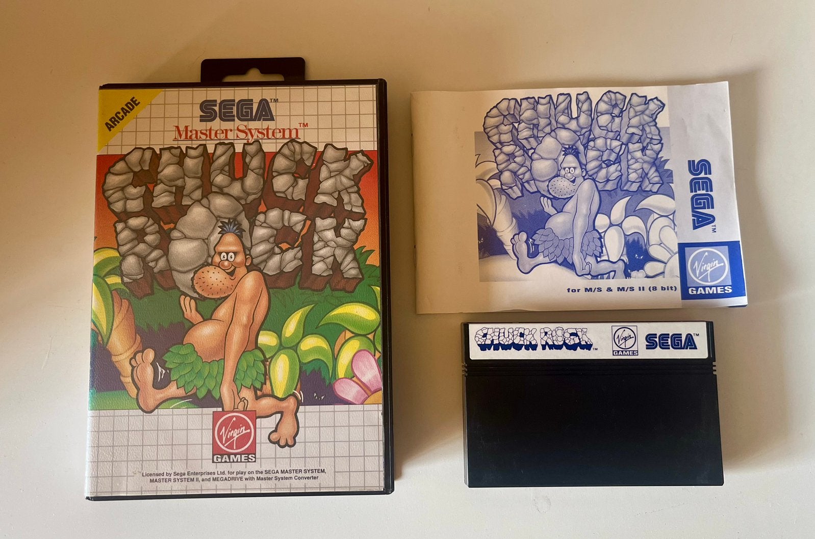 Chuck rock sega master systeem, Games en Spelcomputers, Ophalen, Zo goed als nieuw