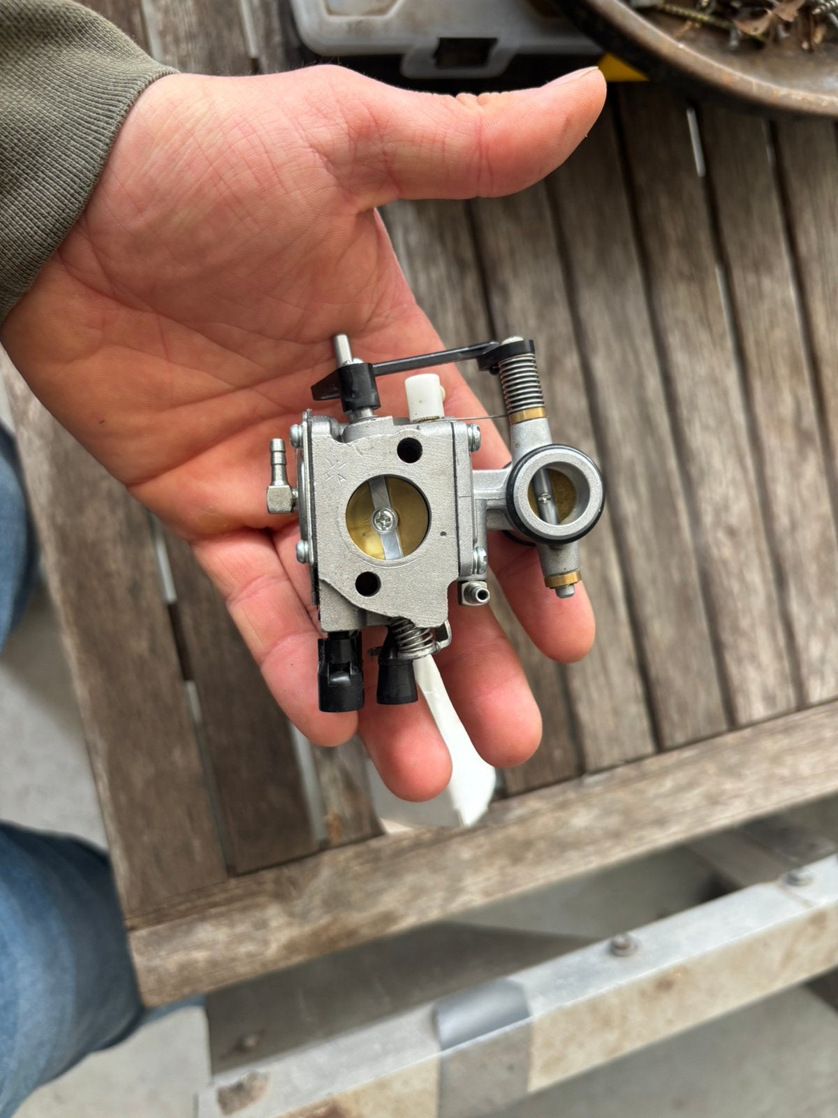 Stihl carburateur van doorslijper ts700, Enlèvement