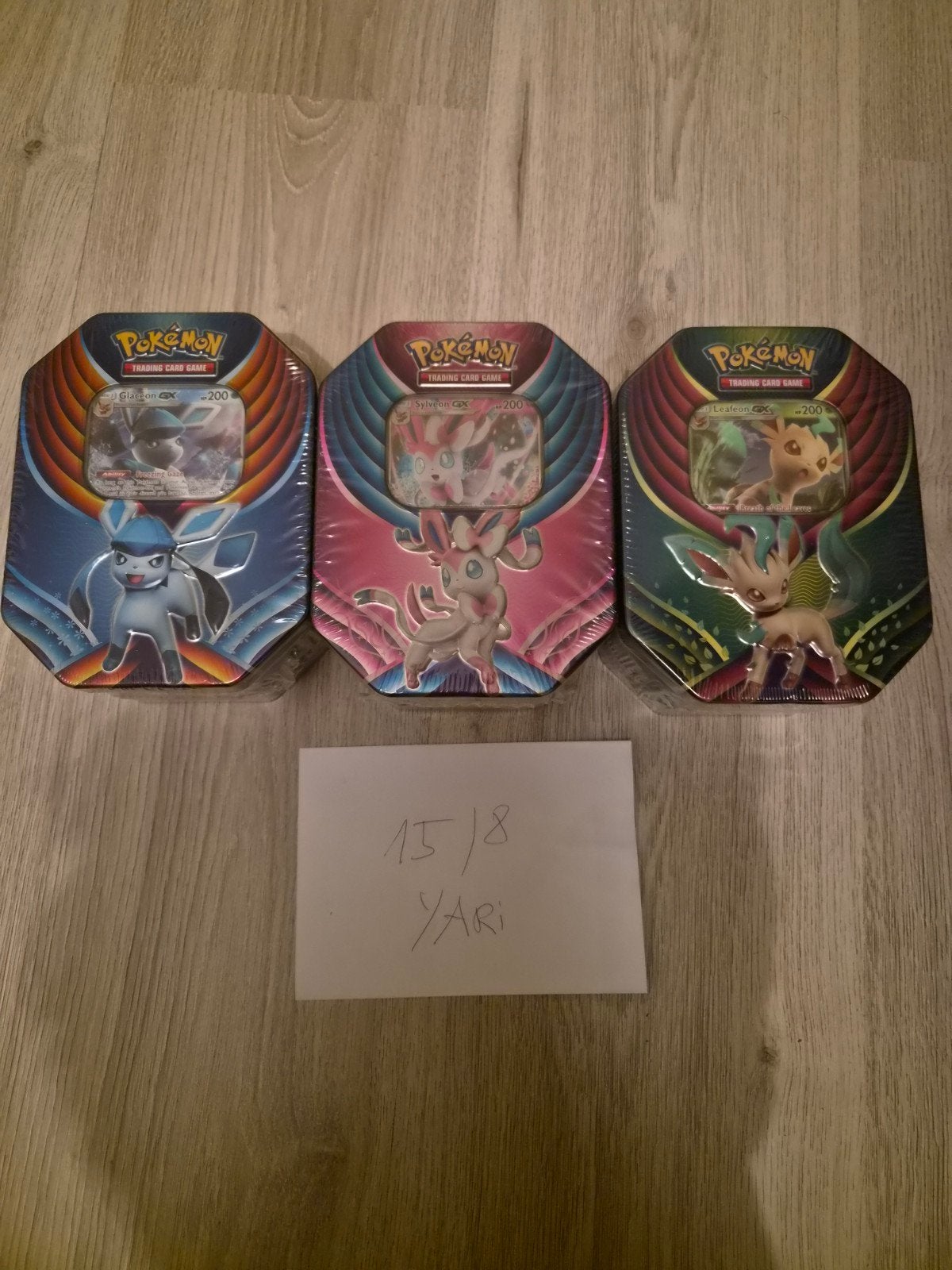 eeveelutions tin set sun & moon, Ophalen of Verzenden