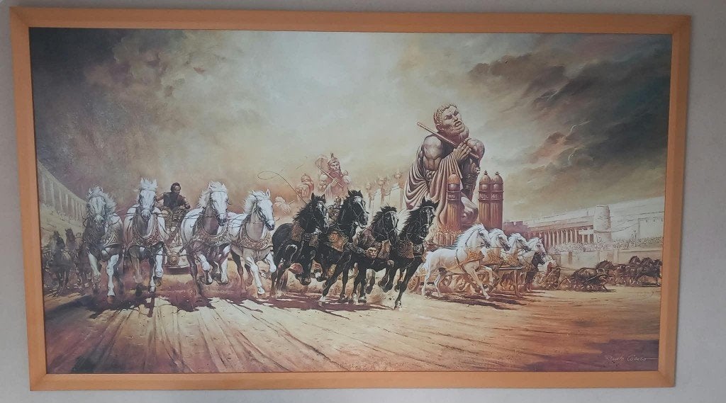 Tableau du film Ben-Hur, Antiquités & Art, Enlèvement, Signé