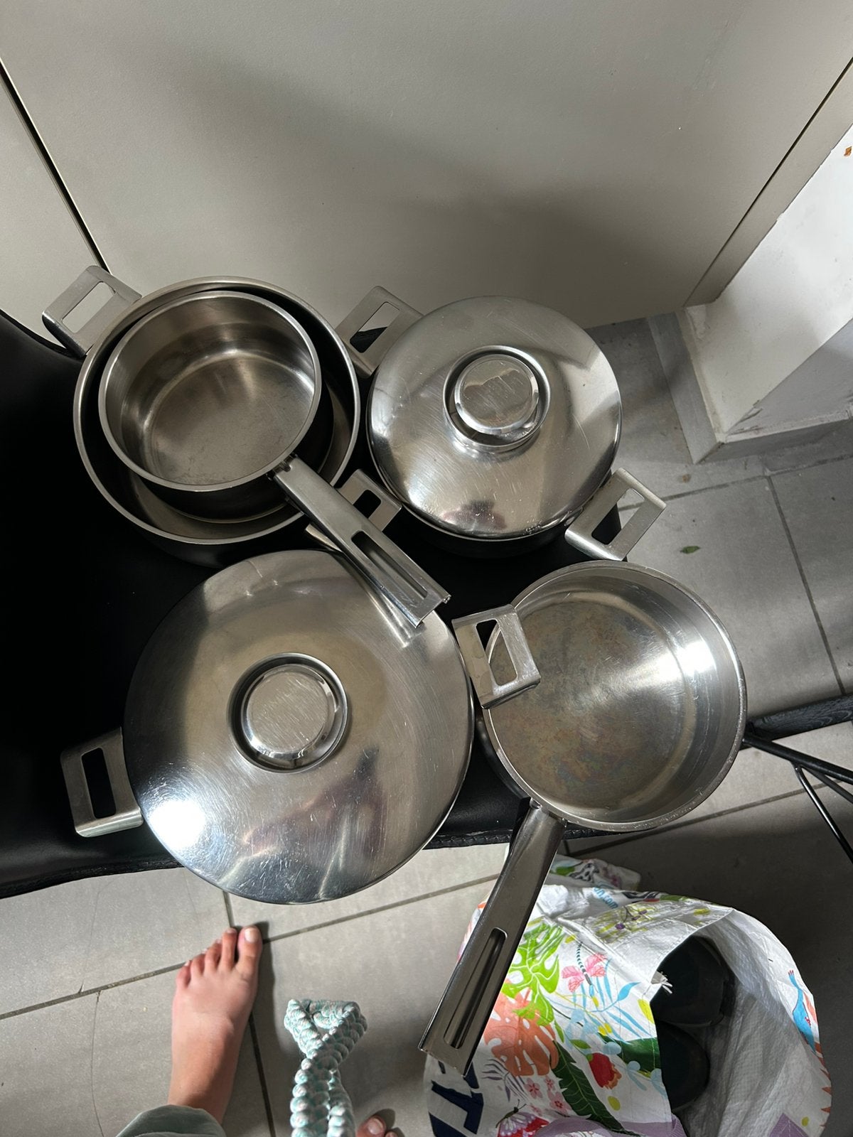 Pannen en pottenset silvynox demeyere, Ophalen, Zo goed als nieuw, Demeyere