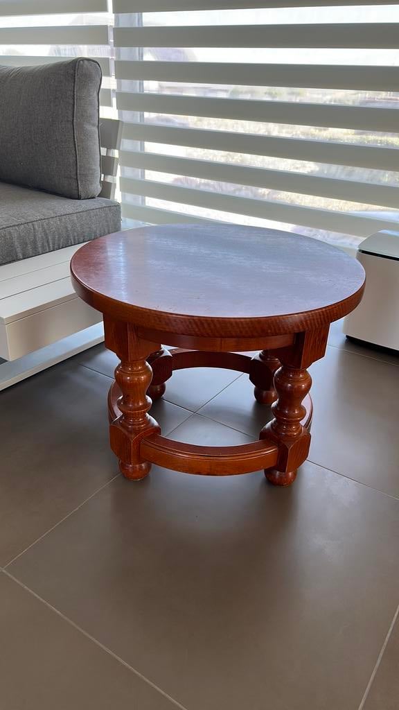 Mooi vintage rond bijzet tafeltje, Moins de 50 cm, 50 à 100 cm, Enlèvement, Utilisé