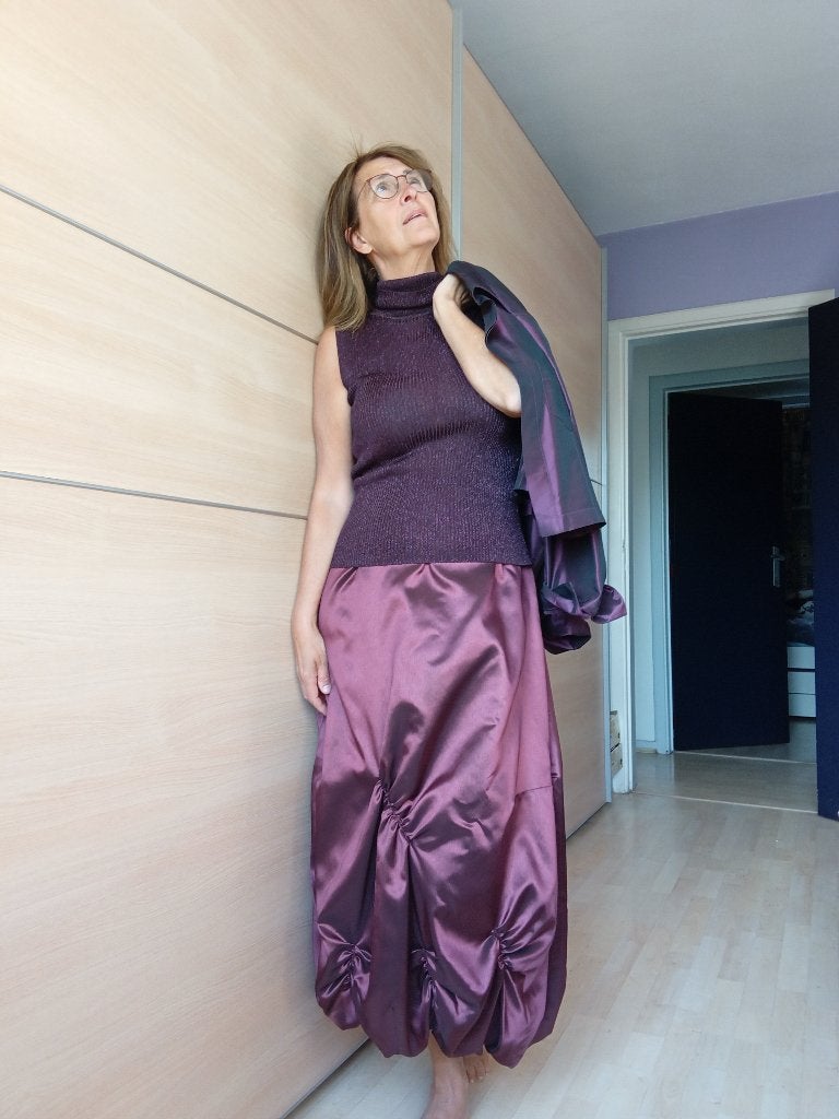 Ensemble 4 pieces Habillé Jumper Violettaille 42, Ophalen, Galajurk, Jumper, Paars