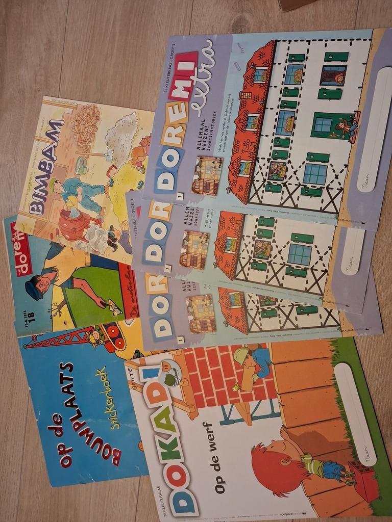Prentenboeken en doremi, thema bouwen, wonen, gezin, Ophalen