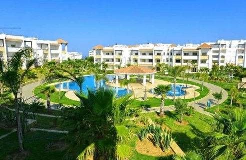 Prachtige golfverhuur in Asilah Marina, 5 personen, Aan zee, Wasmachine, Recreatiepark