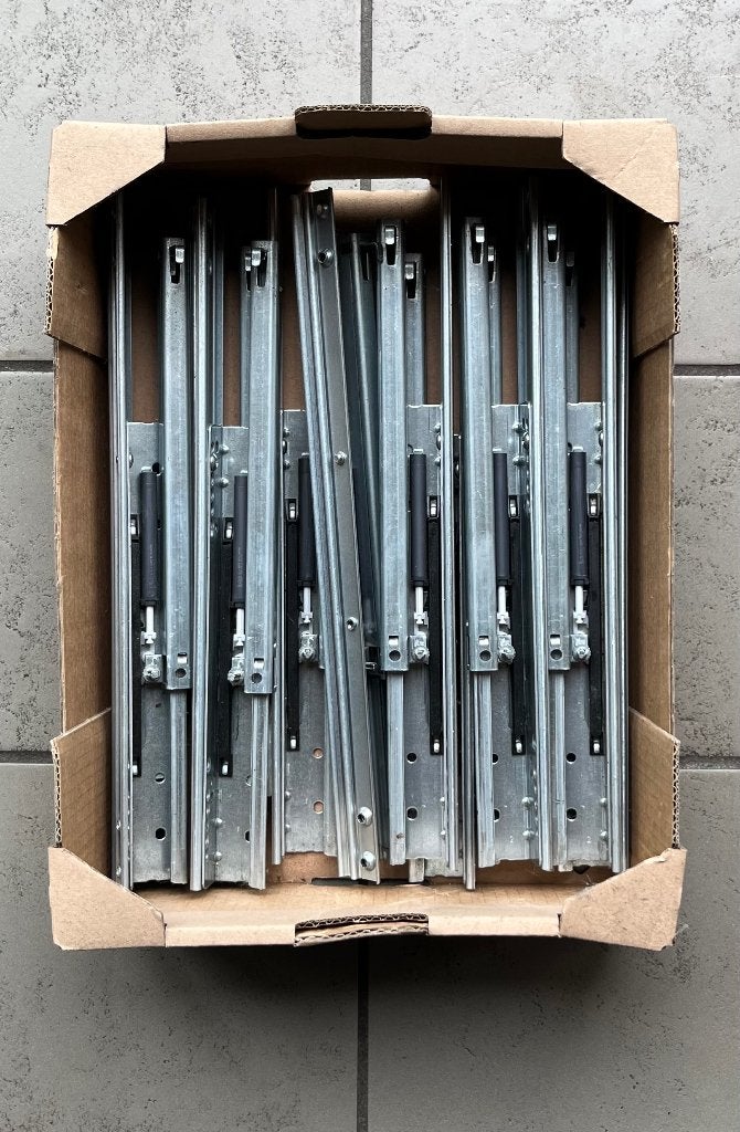 6 Paar ladegeleiders van IKEA Besta, Enlèvement ou Envoi, Utilisé, Métal