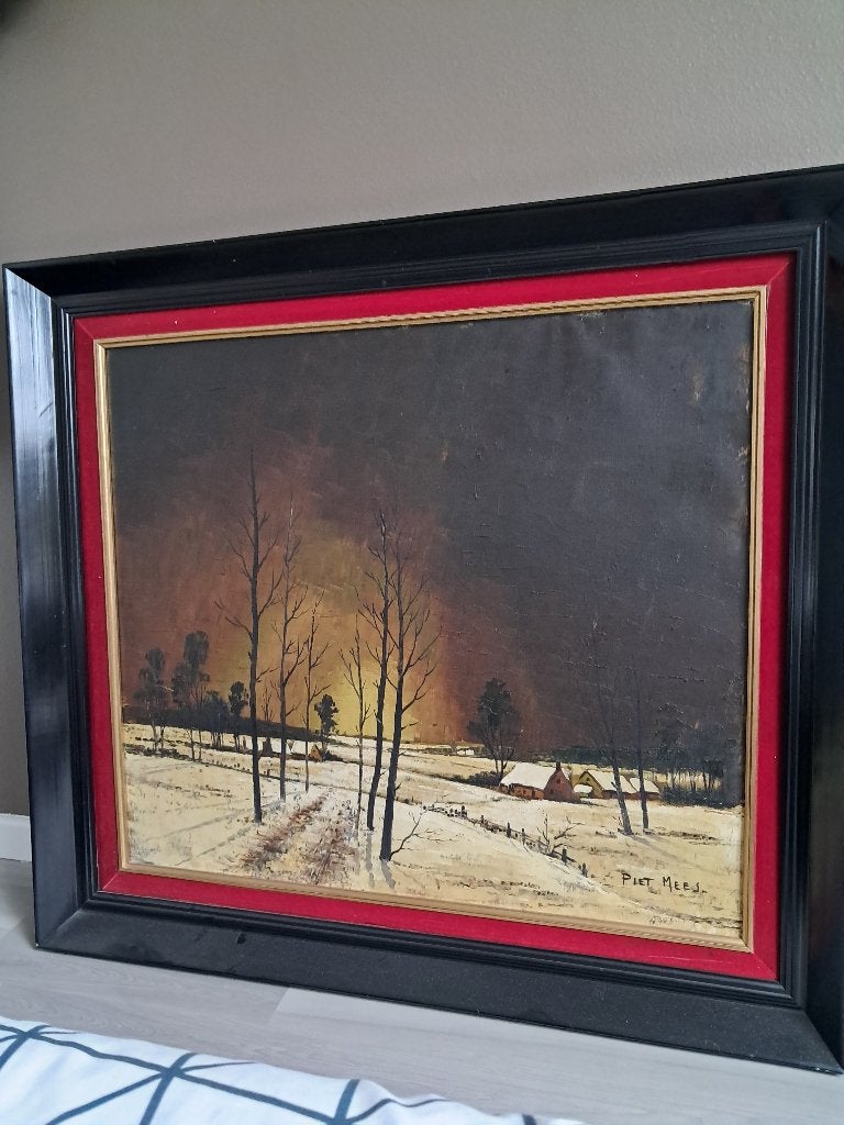 schilderij Piet Mees, Peinture à l'huile, Paysage, Expressionniste, Enlèvement