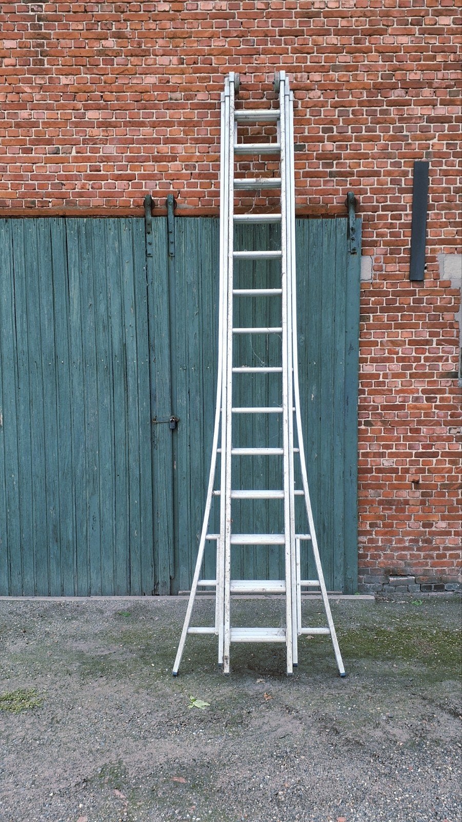 3 delige ladder 14 sporten, Pliable ou rétractable/escamotable, Échelle, Enlèvement, Utilisé