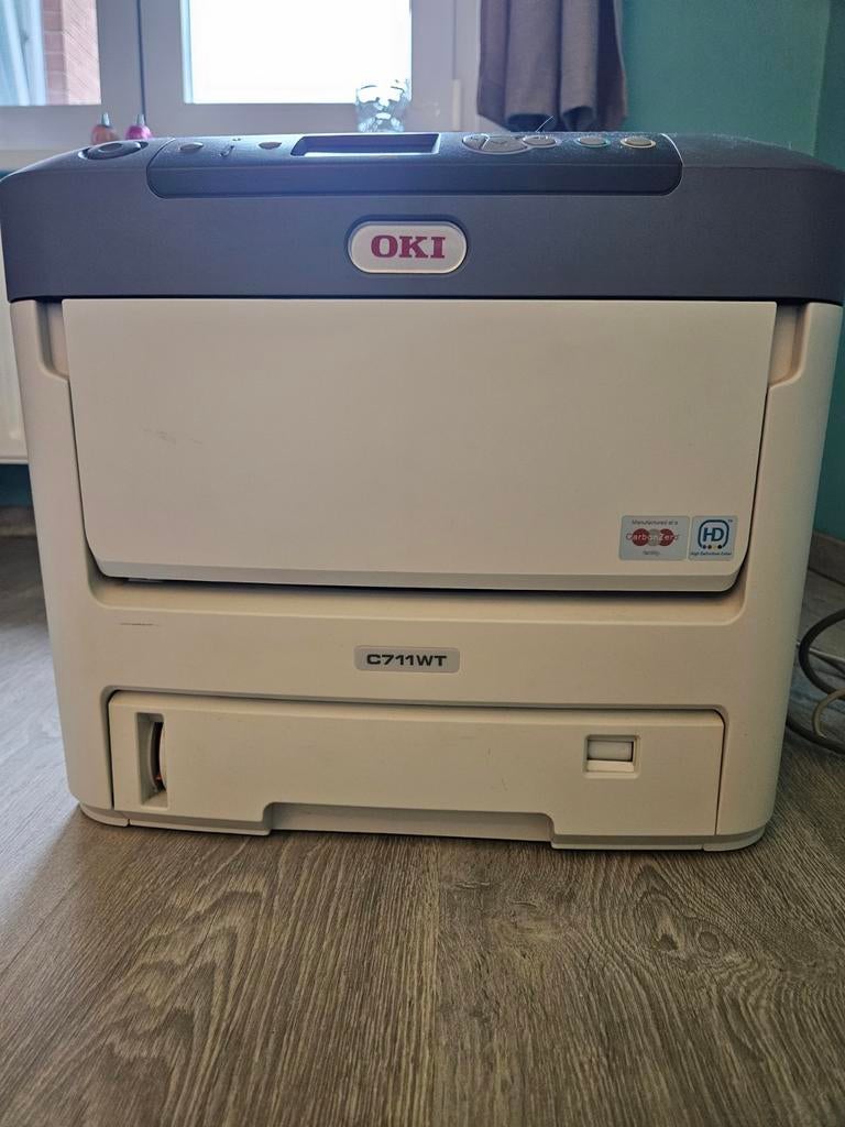 ‼️ OKI white toner printer – perfect voor textiel,, Computers en Software, Printers, Ophalen, Printer