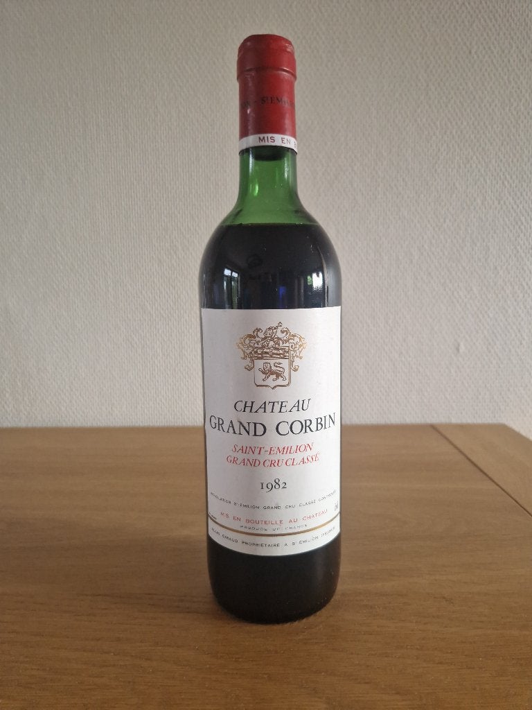 Château Grand Corbin - 1982 - Saint Emilion Grand Cru Classé, Frankrijk, Nieuw, Ophalen of Verzenden, Rode wijn