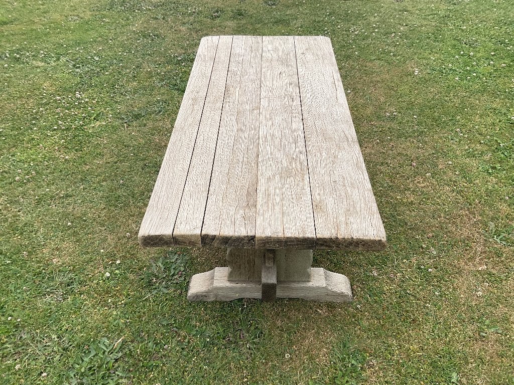 Rustiek zwaar buiten salontafel.1m20x55. 50 hoog, Tuin en Terras, Tuinsets en Loungesets, Ophalen
