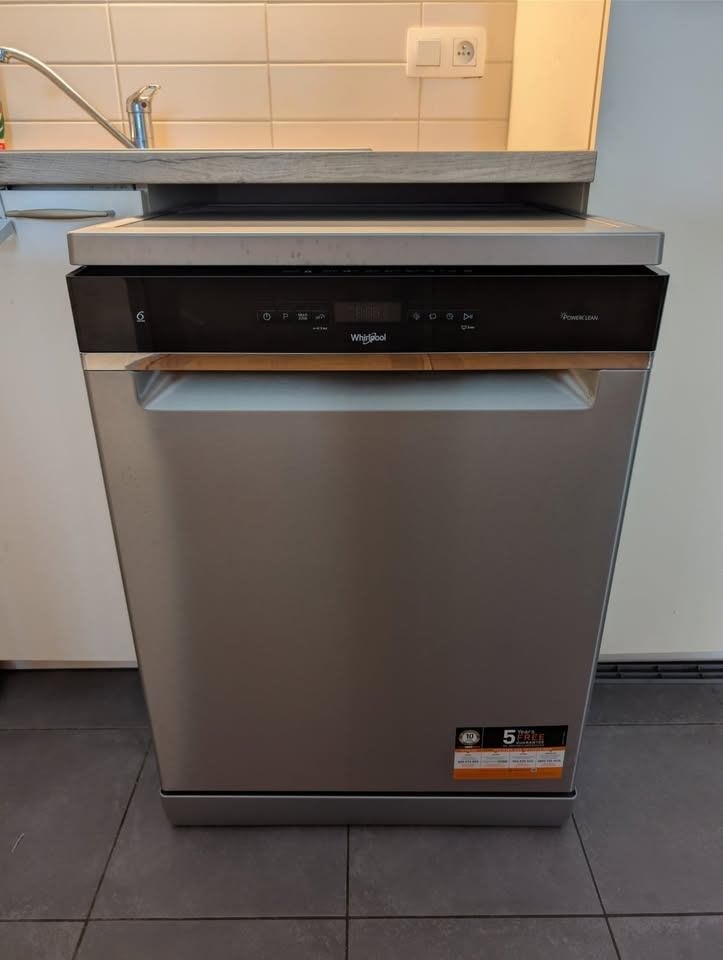 Lave-vaisselle - Whirlpool WFO3T141PX, Gris, Moins de 100 cm, Enlèvement, Utilisé