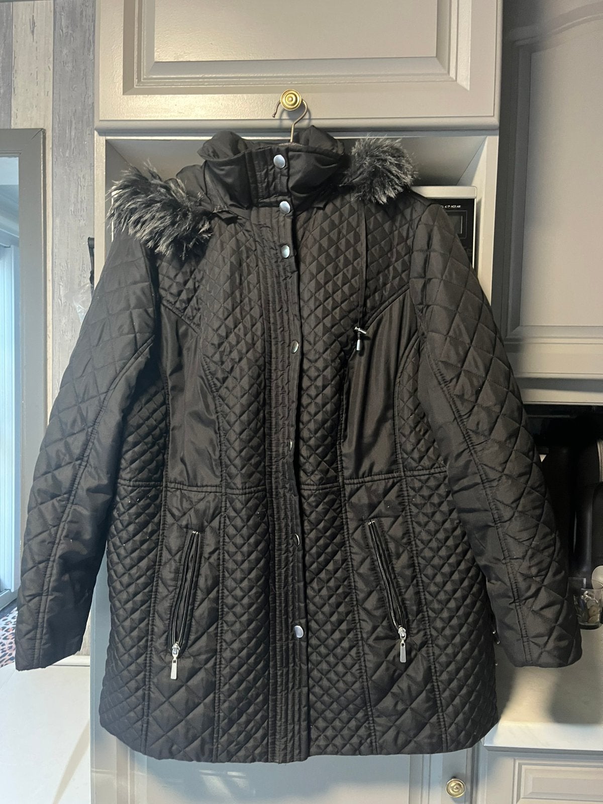 Winterjas, Ophalen, Gedragen, Maat 46/48 (XL) of groter, Zwart