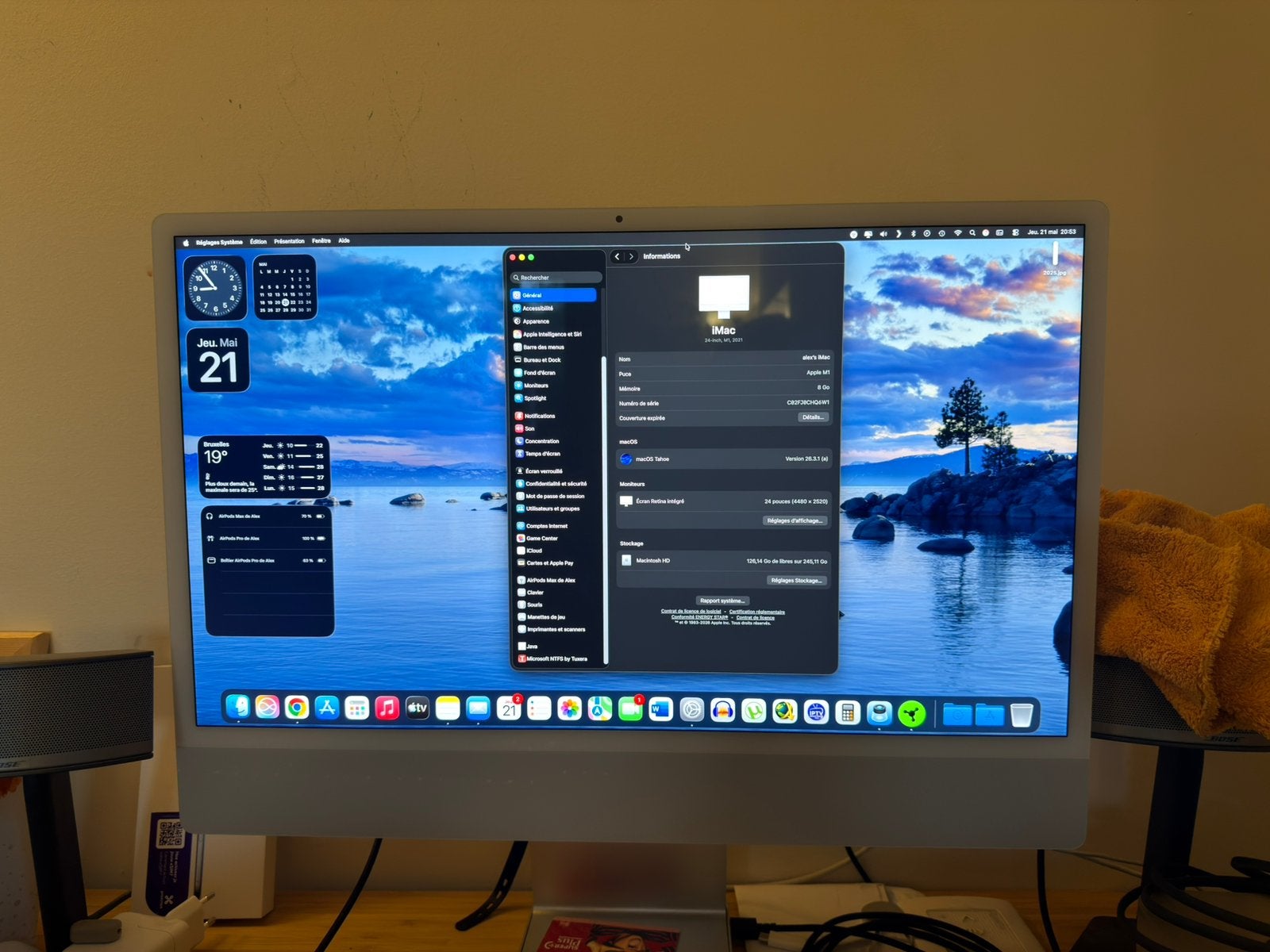 iMac m1 grijs + USB-hub + groot toetsenbord en muis met doos, Computers en Software, Servers, Ophalen of Verzenden, Zo goed als nieuw