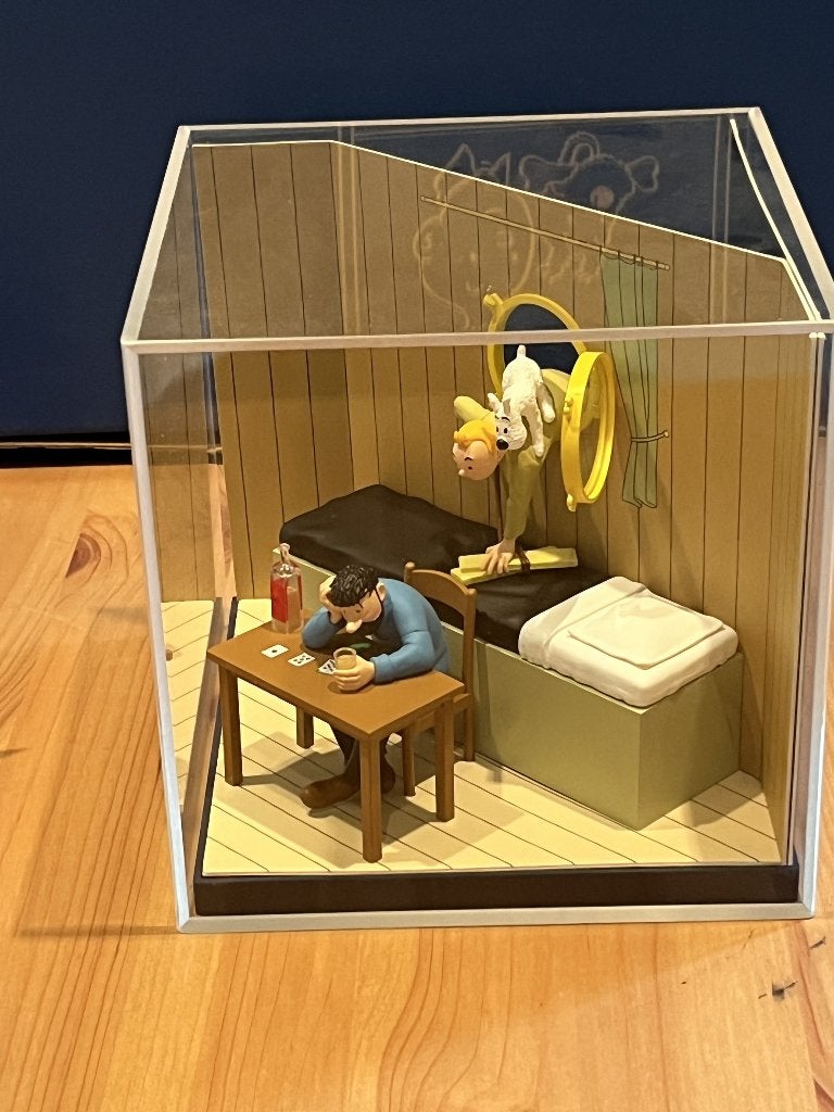 Tintin découvre Haddock mini diorama, Enlèvement, Tintin, Comme neuf, Statue ou Figurine