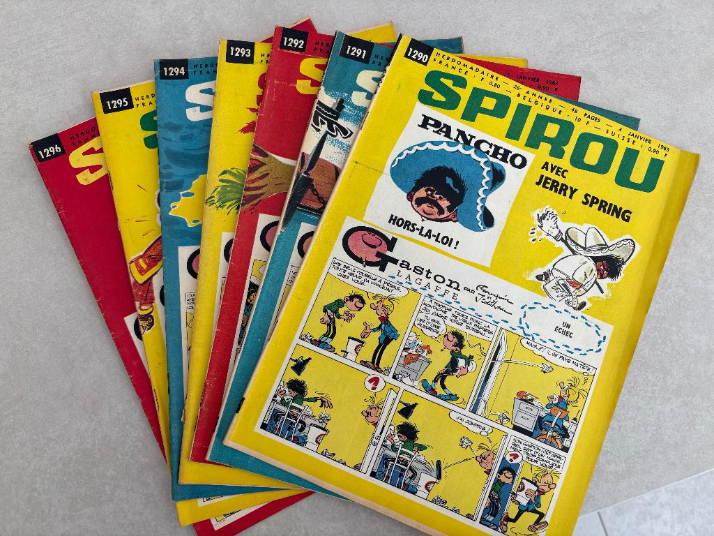 Magazines Spirou année 1963, Livres, Enlèvement ou Envoi, Série complète ou Série, Utilisé, Divers auteurs