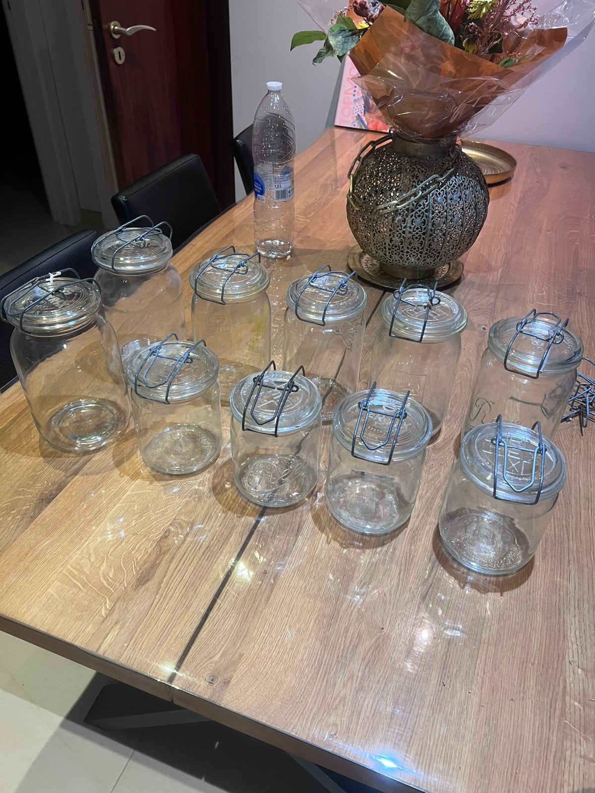 Lot de 9 bocaux, Maison & Meubles, Enlèvement, Comme neuf