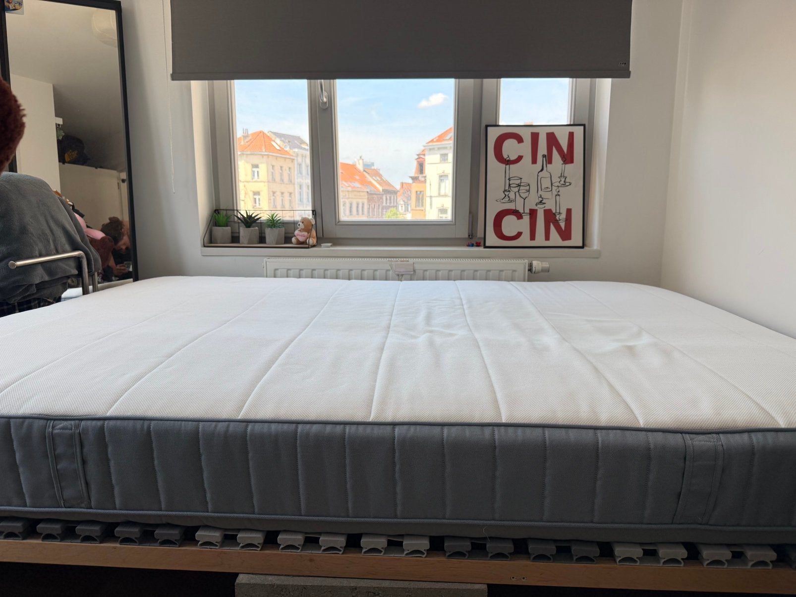 Matelas IKEA 140x200, Enlèvement, 200 cm, Blanc, Deux personnes