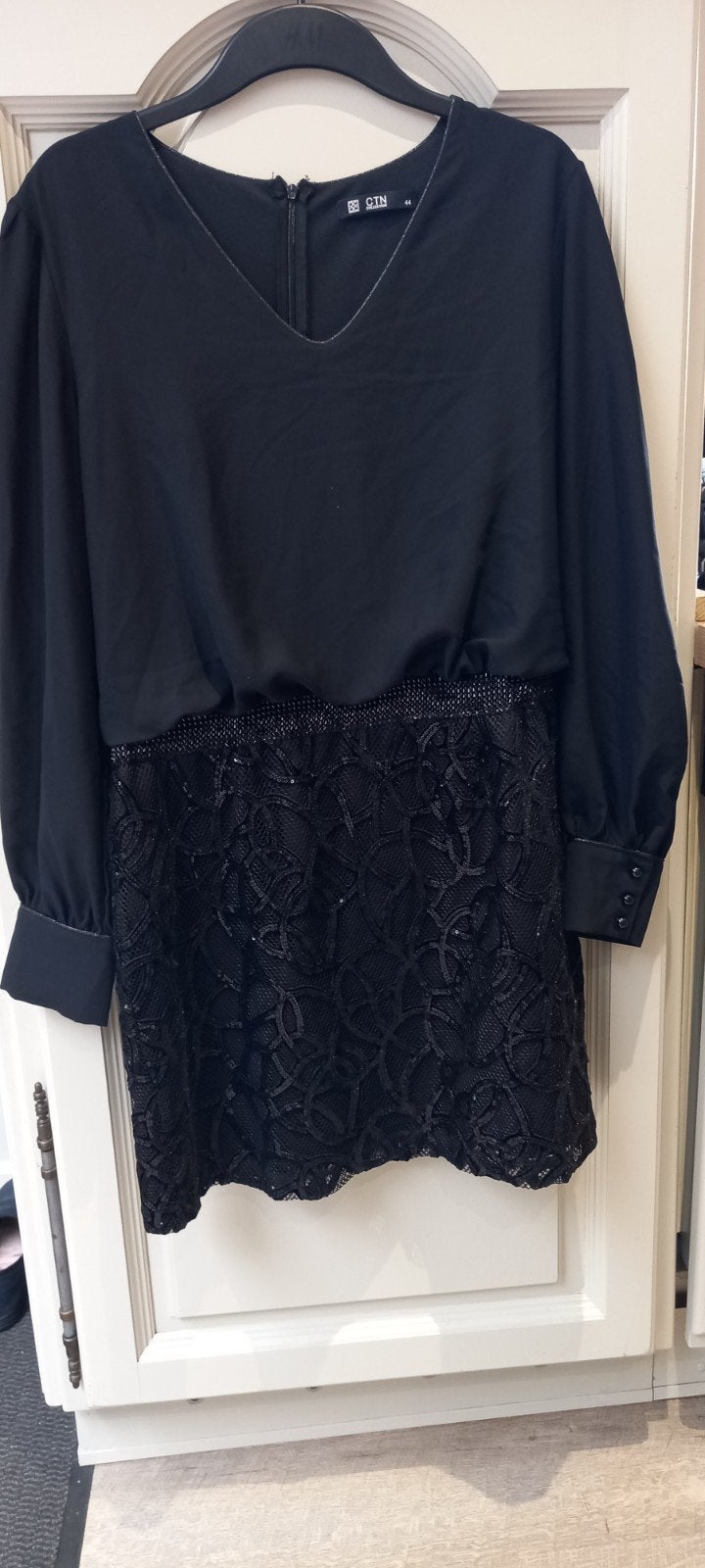Feestkleedje  zwart., Kleding | Dames, Ophalen, Maat 42/44 (L), Zwart