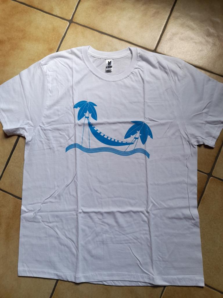 Mooie tshirt , heren, NIEUW, spierwit,   XL, Roly, Wit, Ophalen of Verzenden, Maat 56/58 (XL)