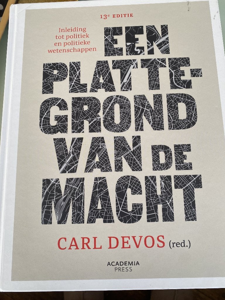 Inleiding tot politiek en politieke wetenschappen, Livres, Envoi, Comme neuf, Autres matières, Carl Devos