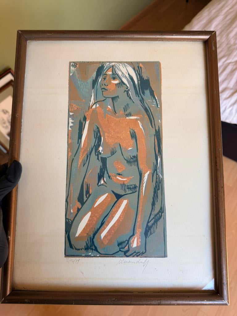 Schilderij vrouw, Antiek en Kunst, Kunst | Litho's en Zeefdrukken, Ophalen