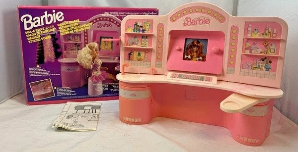 Studio de coiffure de salon Mattel Barbie #9305 Dial-A-Style, Envoi, Comme neuf, Barbie