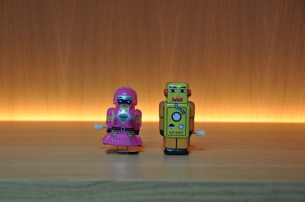 opwindbare robot   man vrouw, Antiek en Kunst, Ophalen of Verzenden