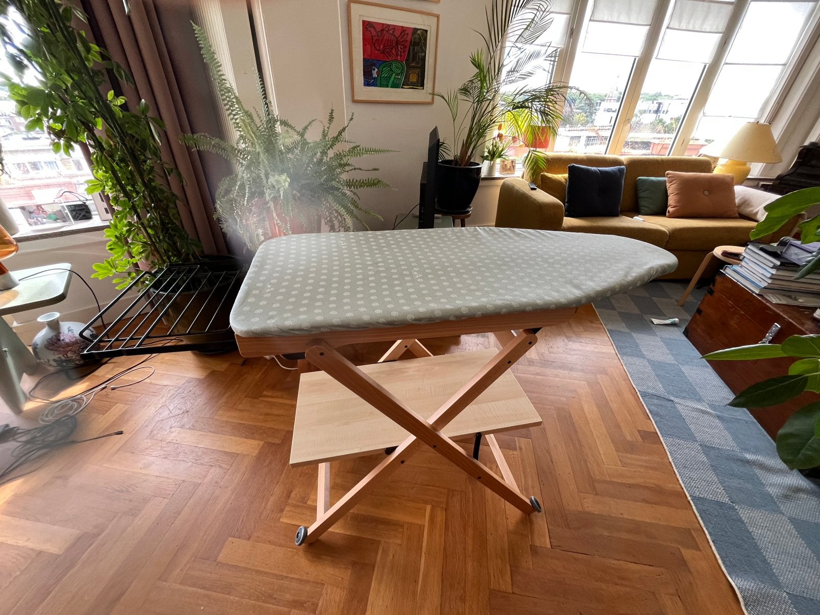 Stijlvolle houten strijkplank, Ophalen, Zo goed als nieuw