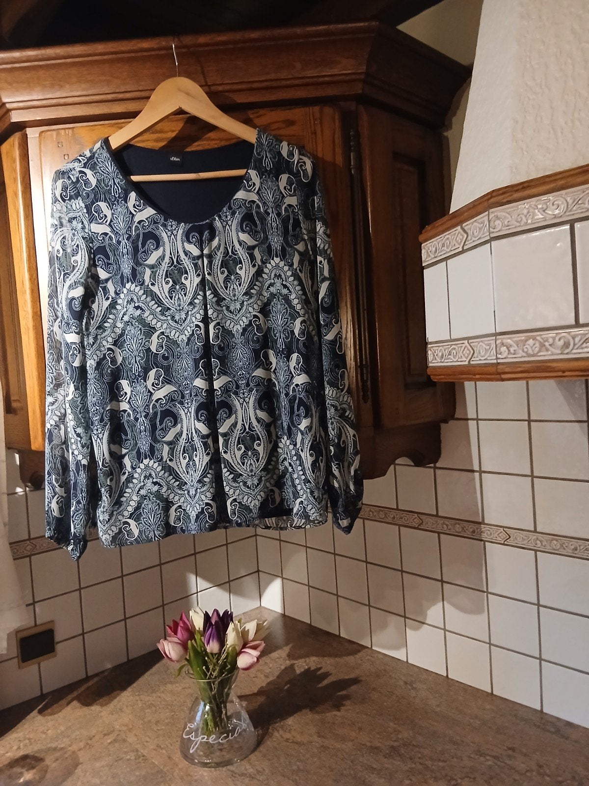 s.Oliver Blauwe Blouse / Top (Oksel tot Oksel: 50 cm) – Maat, Ophalen of Verzenden, Blauw