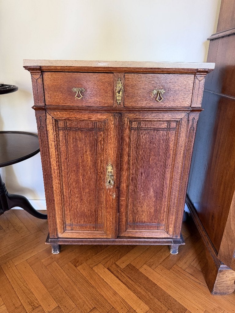 Petit meuble d'appoint Art Déco en chêne avec plateau, Enlèvement, Utilisé, /, /