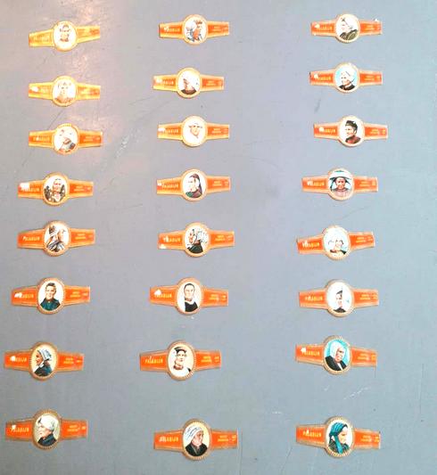 serie complète 24 bagues cigare couvre chefs feminins, Ophalen of Verzenden, Gebruikt, Sigarenbandjes