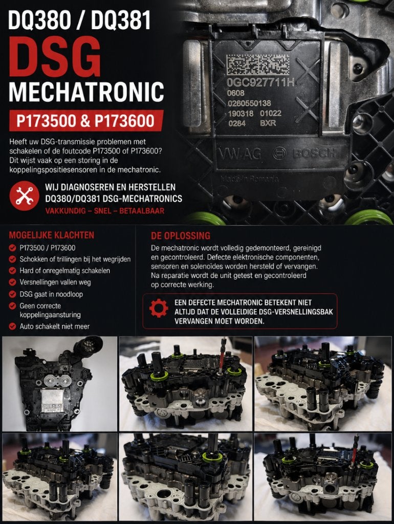 VAG DQ380  DQ381 DSG – Foutcodes P173500  P173600, Enlèvement, Utilisé, Audi