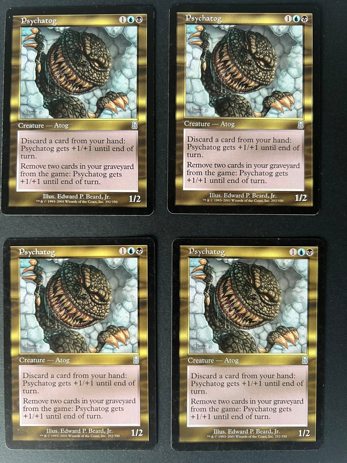 MTG 4 Psychatog – Odyssey 2001 – Original Playset – English, Enlèvement ou Envoi, Comme neuf, Foil