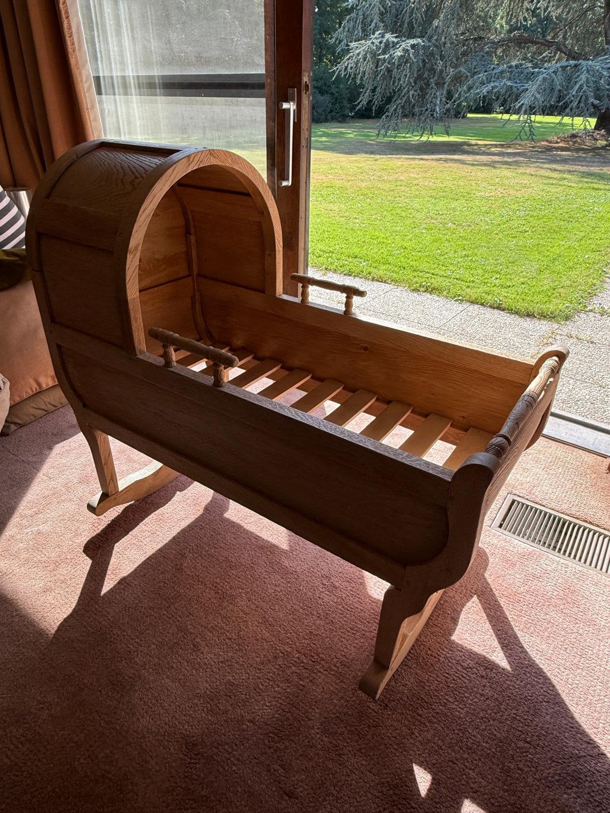 Vintage houten wieg incl. matras(beschermer), Ophalen, Wieg