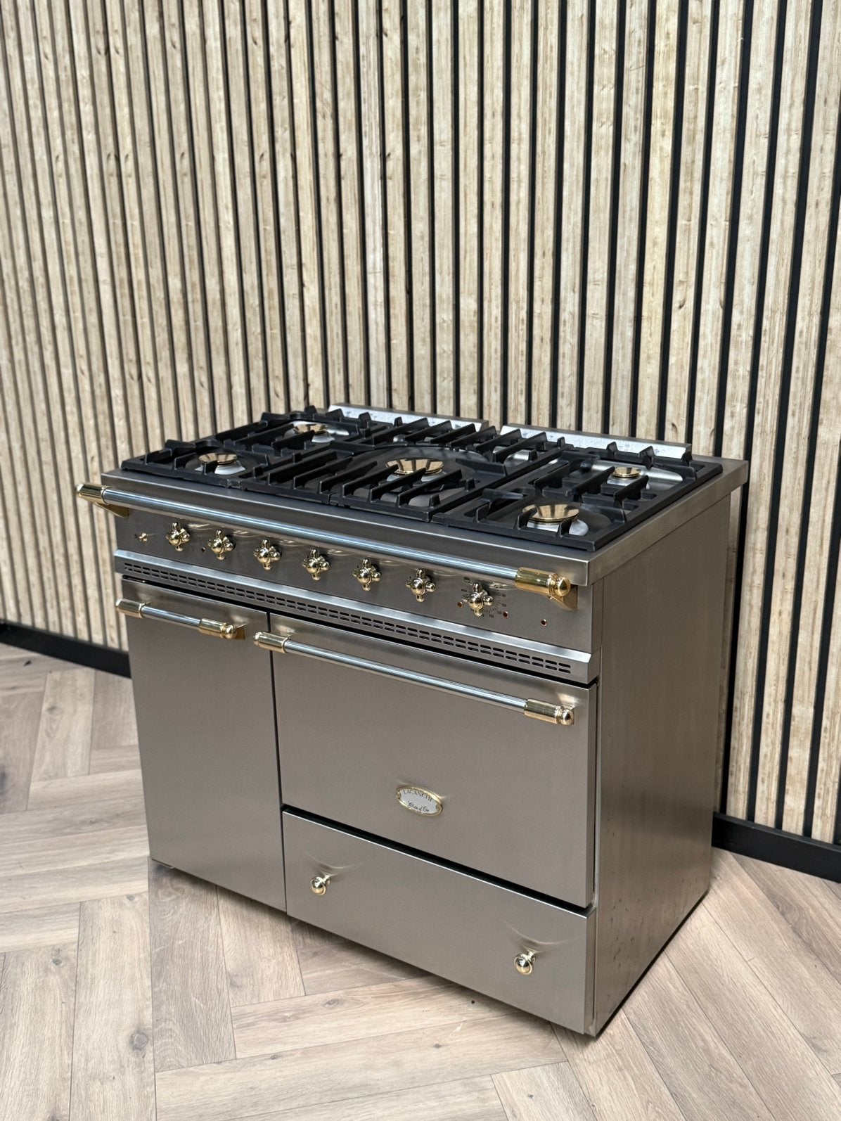 Lacanche Inox 100cm Gas + Hete Lucht + Warmhoudkast, Ophalen of Verzenden, Grill, Elektrisch