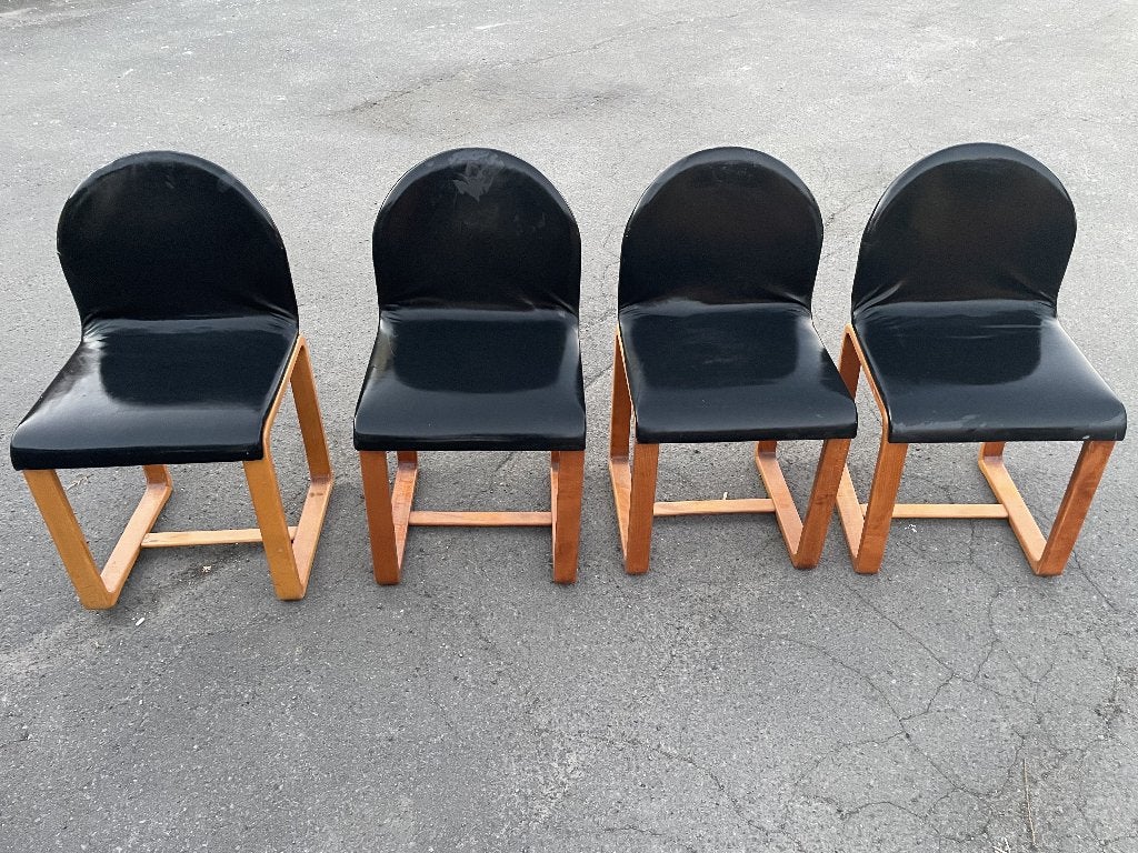 Stoelen, Maison & Meubles, Chaises, Comme neuf, Enlèvement, Noir, Quatre