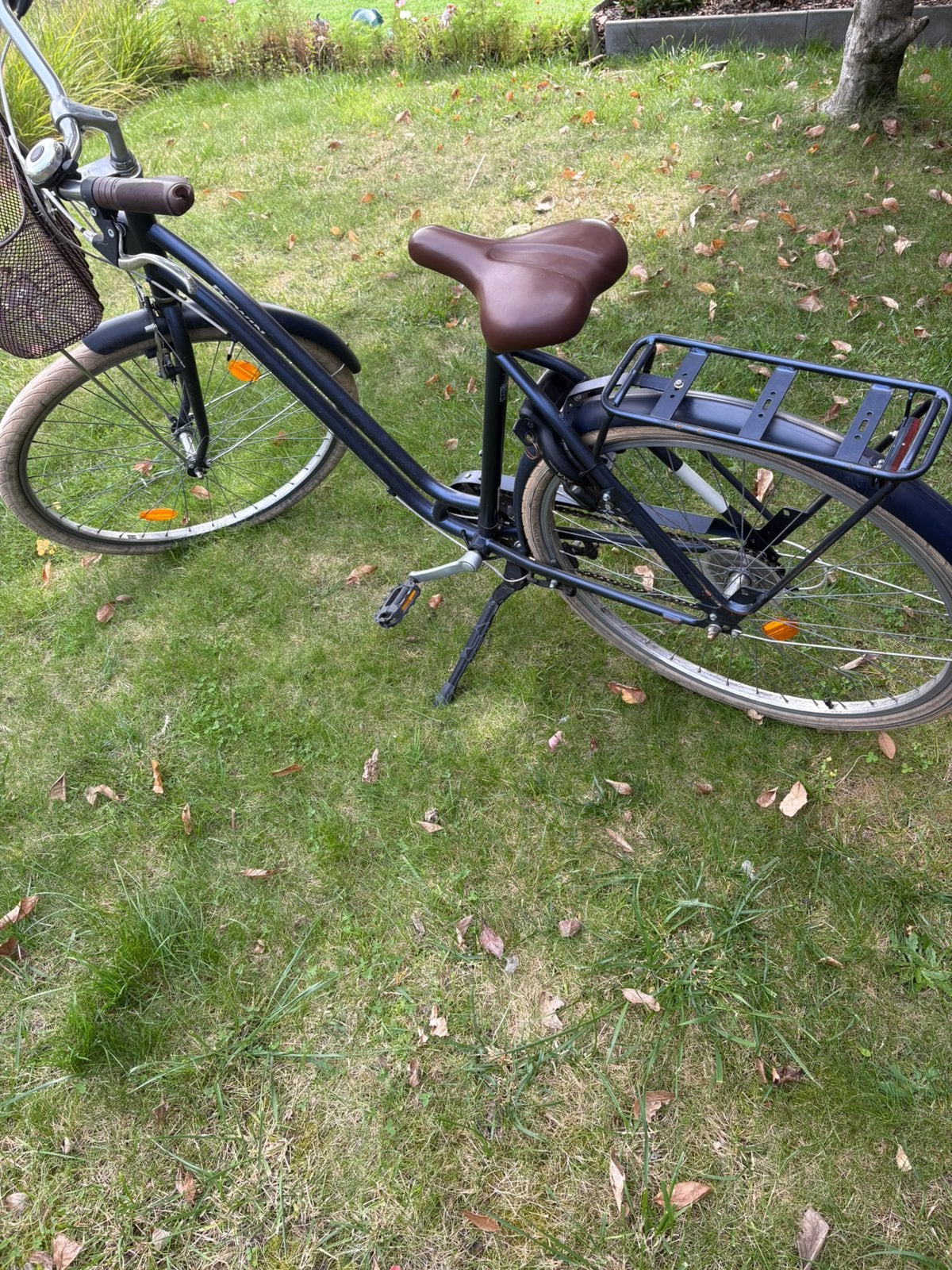 Damesfiets blauw decathlon, Fietsen en Brommers, Gebruikt, Velgrem, Versnellingen, Ophalen