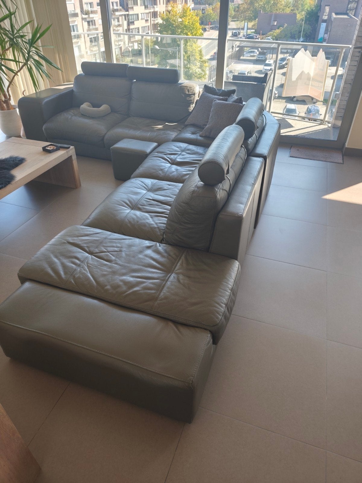coin salon en cuir, Maison & Meubles, Enlèvement, Utilisé, Cuir, Modern