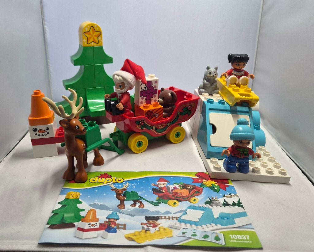 LEGO Duplo Wintervakantie van de Kerstman (10837) met Boekje, Kinderen en Baby's, Gebruikt, Overige thema's, Ophalen of Verzenden