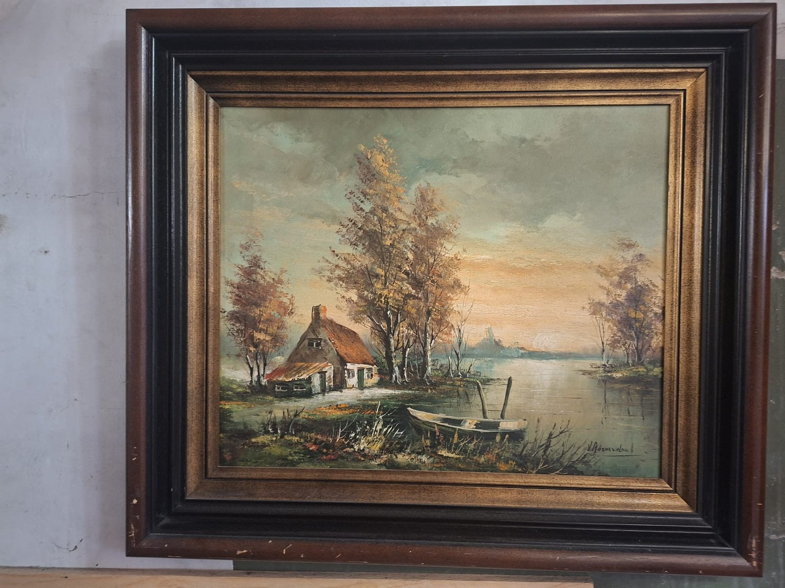 Schilderij romatisch zicht, Ophalen, Landschap