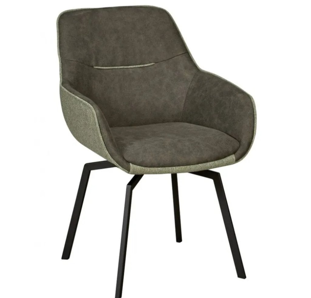 4 Eetkamerstoelen Wolfheze groen, Maison & Meubles, Chaises, Autres couleurs, Comme neuf, Enlèvement, Quatre