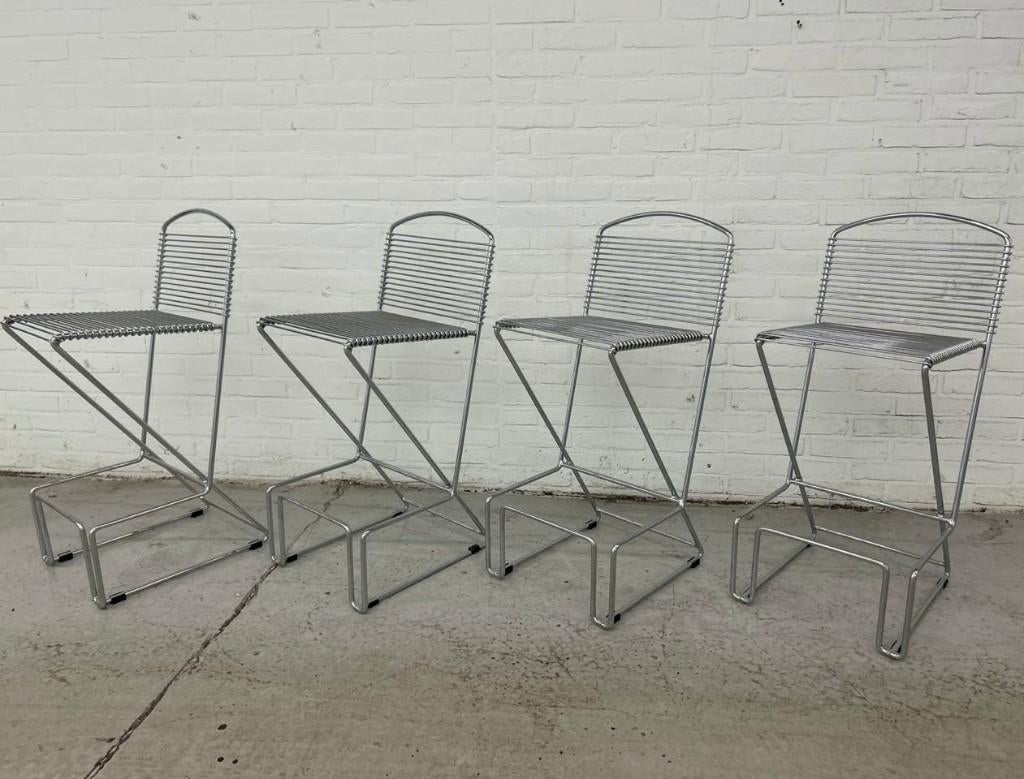 4 vintage design Till Behrens barkrukken [78 cm], Huis en Inrichting, Barkrukken, Ophalen, Metaal