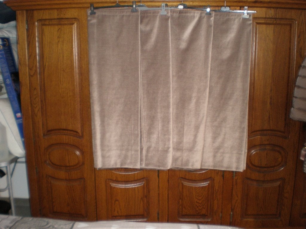 drapperien beige kleur, Maison & Meubles, Double rideau, Beige, Velours, Enlèvement
