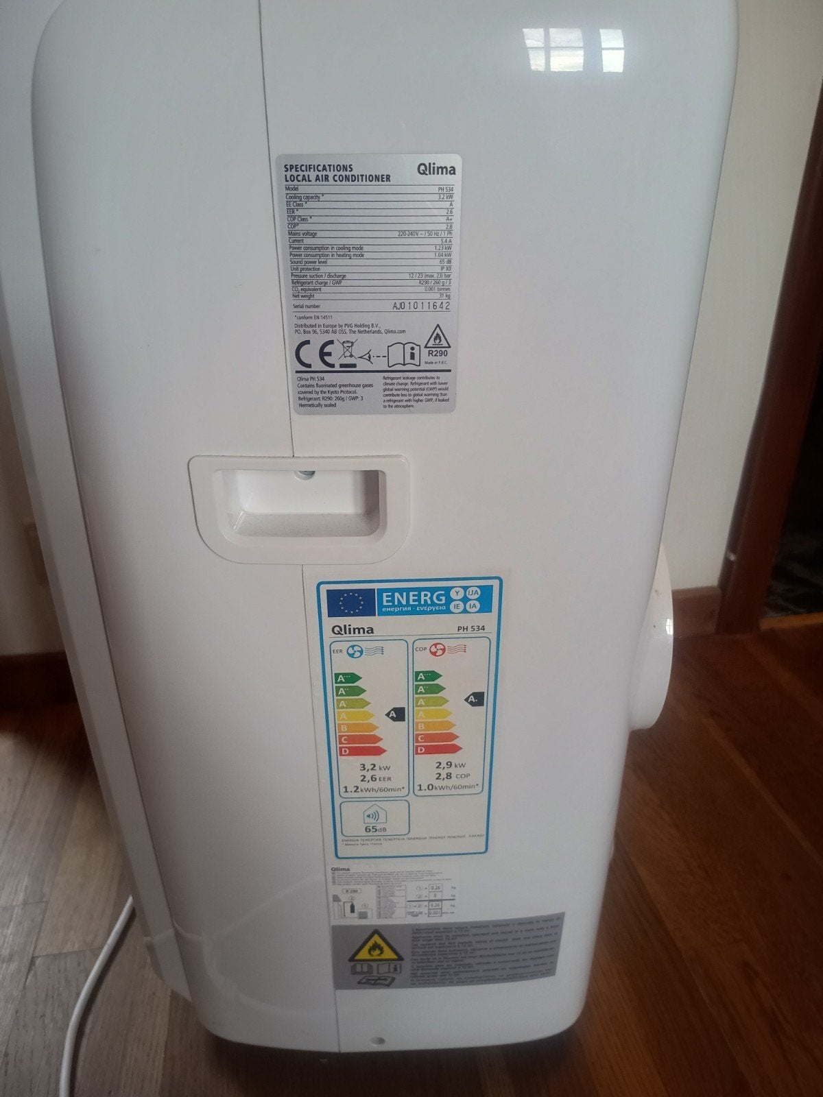 Qlima ph534 mobiele airco - gereserveerd voor Kevin, Ophalen, Mobiele airco
